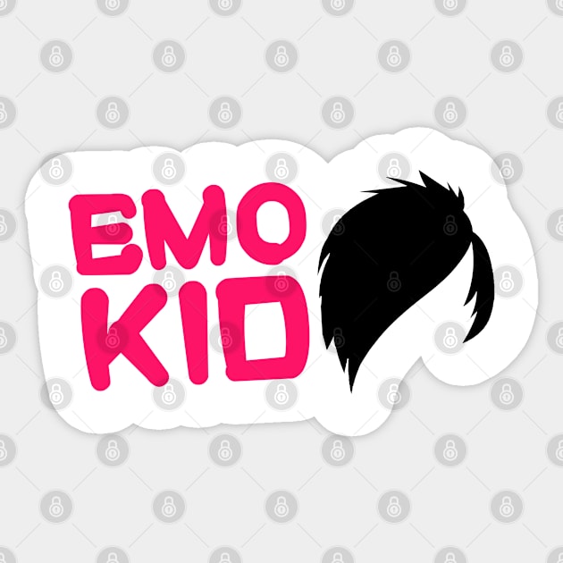 Emo Kid Sticker by jamboi